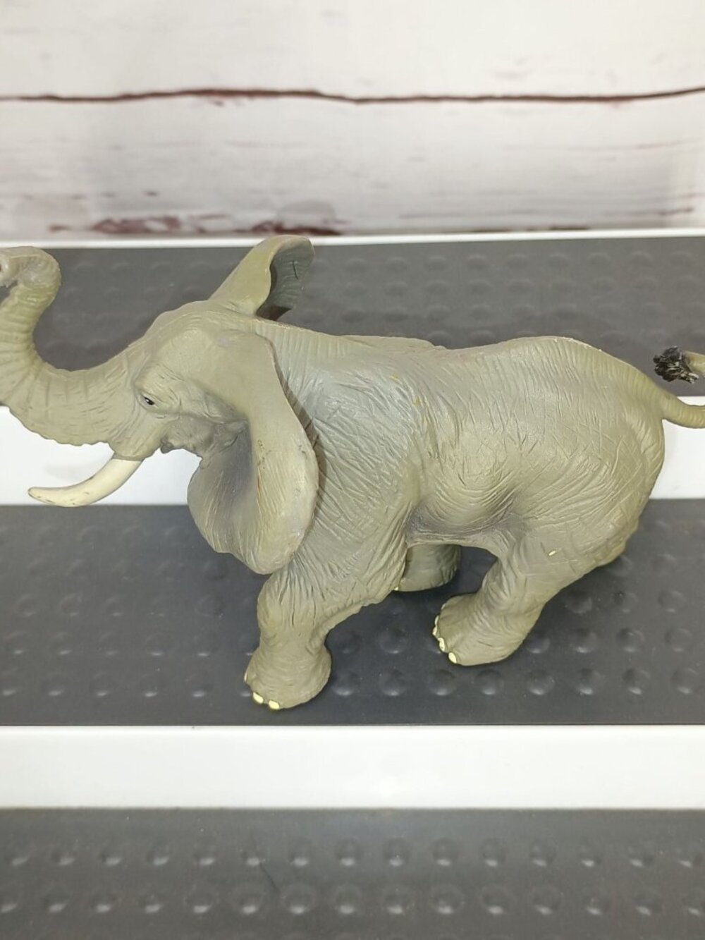 Vintage Safari Ltd Collectible Elephant Figurine With Detailed Sculpted Texture